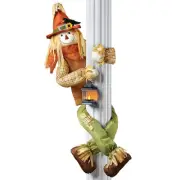 Boy Scarecrow Porch or Tree Hugger With Lit Lantern