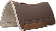 Weaver Equine 32" x 32" All Purpose Contoured Wool Blend Felt Horse Saddle Pad, Shock Absorbing Protective Western Saddle Pad, Equine Supplies, ‎Black