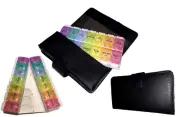Large AM PM Pill Organizer Case 7 Day Daily Pills Box Easy One Touch Pop-up