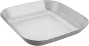 Milisten Stainless Steel Square Serving Plate for Bbqs Camping Picnics Durable Dish for Fries Fried Chicken Grilled Meats Multipurpose Reusable Elegant Design