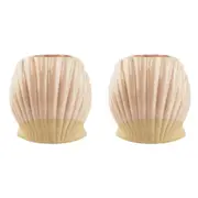 2x Urban Clam Shell 17cm Ceramic Planter Flower/Plant Pot Home Desk Decor Pink
