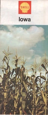 1967 Shell Road Map: Iowa NOS