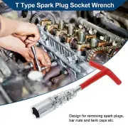 T-Handle 21mm Hexagon Spark Plug Socket Wrench Spanner Socket Remover 220x89mm