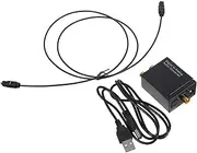 Healeved 2pcs Analog Audio Converter Digital Signal to Analog 32-96 Khz Sampling Fiber Cable No Electromagnetic Noise