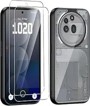 Case for Nothing Phone 3A Pro with 2 Pack Screen Protector, Electro-weideworld Ultra Thin Shockproof TPU Bumper + Hard PC Protective Phone Case for Nothing Phone 3A Pro[Scratch Resistant]