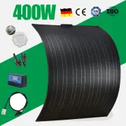 400W Flexible Solar Panel Kit Caravan Camping Portable Battery Charger Regulator
