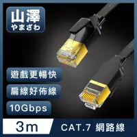 在飛比找博客來優惠-山澤 Cat.7極速10Gbps傳輸遮蔽雙絞工程佈線網路扁線