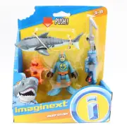 Imaginext Reef Diver w/ Shark & Harpoon Launcher Fisher Price Figure Set