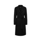 (W) S Max Mara Pauline Virgin Wool Coat Black