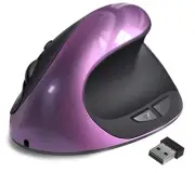 Small Wireless Vertical Mouse Rechargeable 2.4G Optical Mouse for PC Desktop