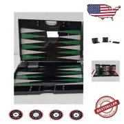 Premium 18" Lucite Backgammon Set with Magnetic Closure & Elegant Storage