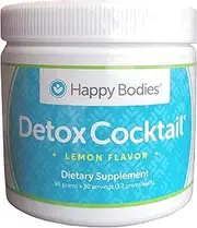 Detox Cocktail Mix - 30 Serving Jar w/Scoop, Organic Lemon Flavor