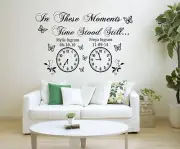 Wall Stickers custom colour name date time stood still vinyl decal decor Nursery