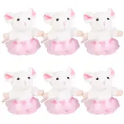6PK Living Nature Play Tutu Mice Stuffed Animal Soft Plush Toy 12cm Assorted 0y+