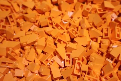 20 Lego Orange Slope 45 2 x 1 City/Friends Piece inv 199