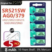 Original 5PCS For SONY LR521 AG0 Button Batteries SR521SW 379A 379 179 D379 SR63
