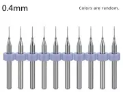 1/8" Shank 0.4mm Tungsten Carbide CNC Engraving Micro PCB Drill Bits Set 10pcs