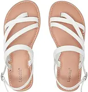 [Luoika] Women's Wide Width Wedge Sandals, Ankle Strap Flat Low Wedge Platform Heel Sandal.