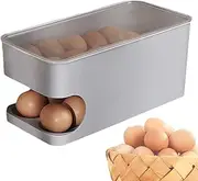 Egg Storage Box, Egg Cup for Refrigerator | Egg Cup with Automatic Rolling Egg Holder - Large Capacity Egg Dispenser Food Grade Space Saving Refrigerator