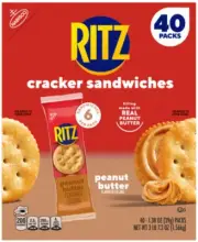 RITZ Peanut Butter Sandwich Crackers 1.39oz Snack Packs - (Pack of 40)