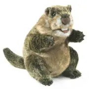 NEW PLUSH SOFT TOY Folkmanis 3169 Groundhog Hand Puppet RETIRED