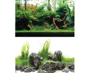 Aquarium Fish Tank Background Double Side Poster 5. 18"(45cm)*6ft(183cm)