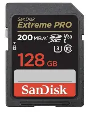 SanDisk Extreme PRO 128GB UHS-I/V30/U3/Class 10 SDXC Memory Card