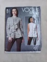 VOGUE PATTERNS V1728 Misses top blouse pleated peplum flounce 16 18 20 22 24