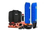 X Bull Winch Recovery Kit Snatch Strap Off Road 4Wd With Tracks Gen 2.0 Boards Blue Tow Bars & Winches