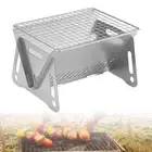 Barbecue Charcoal Grill Tabletop Firepit Card Furnace Detachable with Carry Bag