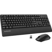 Wireless Keyboard and Mouse Combo, 2.4Ghz Ergonomic Silent Keyboard Mouse, Fu...