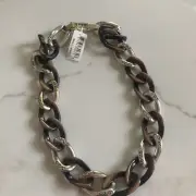 Brighton Necklace Retired Black And Silver Plated Reverses To Tortoise