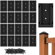 20pcs Deck Railing Brackets Connectors for 2x4 Railing Wood Post with 120 Screws