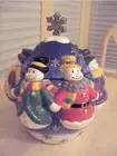 NEW!! Christopher Radko Frosty Stands United Cookie Jar Snowmen 2010167 A-282