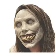 Eye Exorcist White Halloween Face Station Smile Horror Independent Mask Cosplay