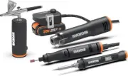 Worx 20V Makerx Rotary Tool + Air Brush + Heat Gun 49 Pieces Kit