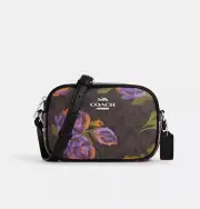 ☂️Coach☄️MINI☄️Jamie Camera Bag In SignatureCanvas With Rose Print CL659