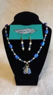 Native American Handmade Jewlery - Aimee's Amazing Amulets - Feather & Stone Set