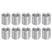 10Pcs Threaded Inserts, M8-1.25x12 & M10-1.5x12 Thread Repair Insert