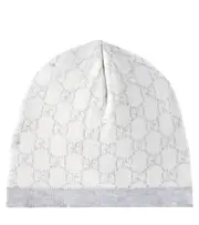 [Gucci Kids] Gucci Kids Baby GG wool beanie S white