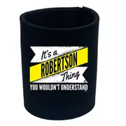 Sailing Robertson V2 Surname Thing - Funny Novelty Stubby Holder