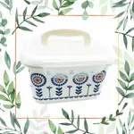 最後2組免運費【ZEN HANKOOK】韓國陶瓷保鮮盒｜北歐風格藍-手提式陶瓷密封保鮮盒(3.6L)