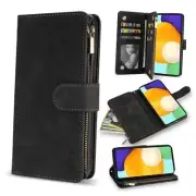 ZZXX for Case Wallet,Galaxy A52 Wallet Case with Card Samsung Galaxy A52 Black