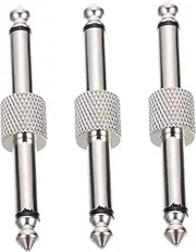 Generic 2sets Guitar Effect Accessories Pedal Coupler Nickel Plated Brass Extension Cables Low Noise High Signal Transmission 3pcs*2