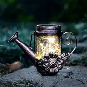 Metal Glass Solar Mason Jar Lights, IP65 Waterproof Mason Jar Solar Lantern