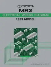 1993 Toyota MR-2 Wiring Diagrams Schematics Layout Factory OEM