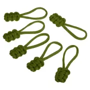 10pcs Zipper Pulls Replacement Extension Cord Handle Fix Pull Tab Olive Green