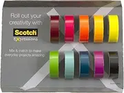 Scotch Washi Tape, 10 Rolls, Great for Use in Bullet Journal, School Supplies, Craft Supplies, and Teacher Appreciation Gifts (C317-10-SIOC)