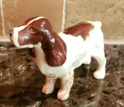 Brown & White Spaniel Hound Dog Porcelain Figurine Beswick England Vintage NOS