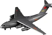 1:144 China Y-20 Transport Aircraft Model Alloy Die-Cast Airplane Miniature with Movable Tail Wing Hobby Model for Kids